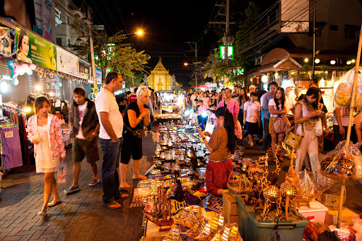 Chiang Mai Walking Street market scene